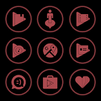 Coral On Black Icons By Arjun Arora