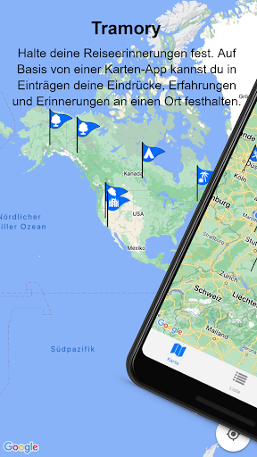 Android application Tramory - Die Reise-App screenshort