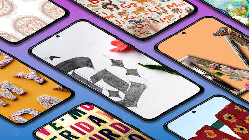 Android application Flower alphabet wallpapers screenshort