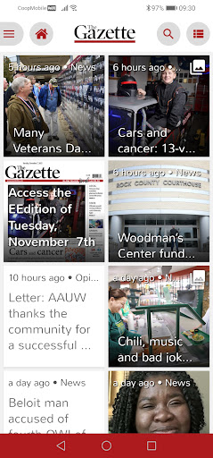 Android application Janesville Gazette screenshort