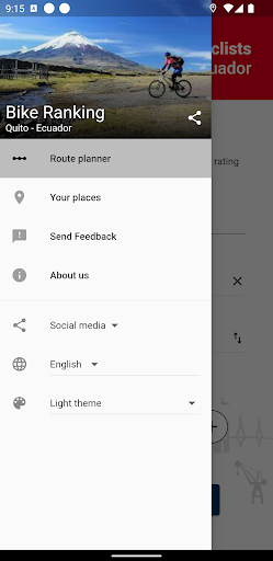 Android application Bike Ranking screenshort
