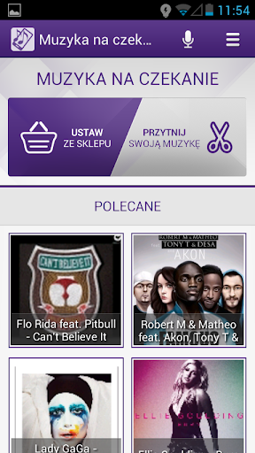 Android application Muzyka na czekanie w Play screenshort