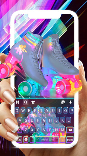 Android application Neon Skates Keyboard Backgroun screenshort