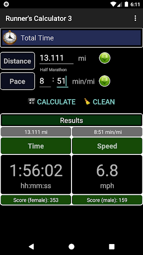Runners Calculator 3 Screen 2