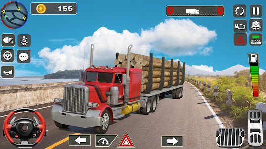 Wood Cargo Truck Transport 3D