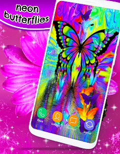 Neon Butterflies Wallpaper ud83eudd8b Free Live Wallpapers 6.7.13 APK screenshots 5