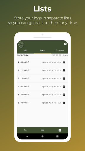 Timberator - timber log volume calculator