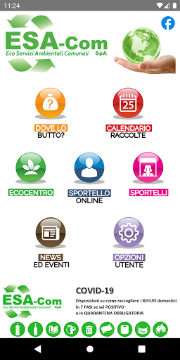 Android application 100% Riciclo - ESA-Com screenshort