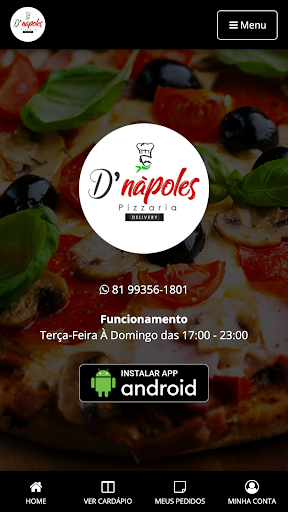 Android application D'nápoles Pizzaria screenshort