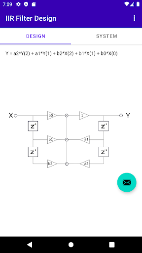 Android application IIR Filter Design screenshort