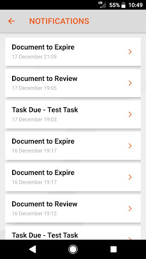 SafeCyte Compliance Management Screen 3