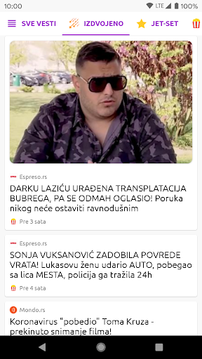 Android application Tabloid - Estrada Srbije screenshort