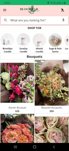 Android application BloomBar Flower Market screenshort