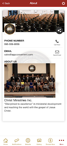 Christ Ministries Inc. Screen 3