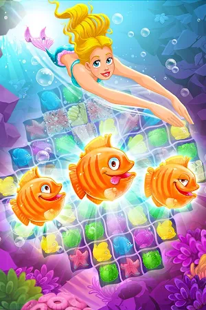 Game screenshot Русалочка три в ряд: сокровища apk download