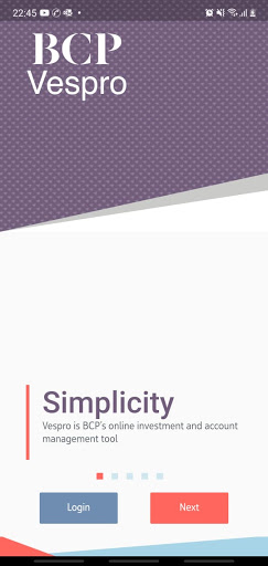 Android application BCP Vespro screenshort