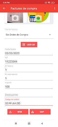 Digitalización de facturas Screen 3