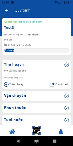 Android application TraceFarm screenshort