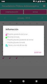 Screenshot 5 Aviso Píldora Anticonceptiva android