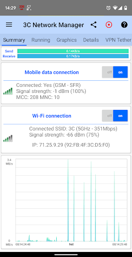 Android application 3C Network Manager screenshort