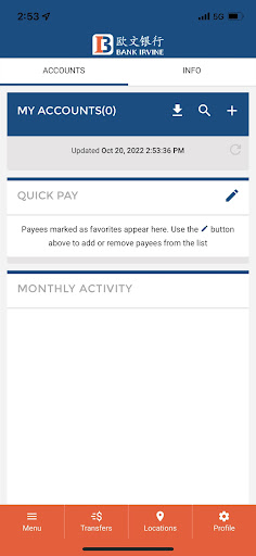 Bank Irvine Mobile Screen 2