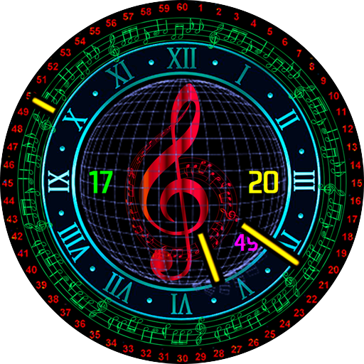 Android application Musical Notes Watch Face screenshort