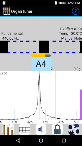 Android application Organ Tuner screenshort