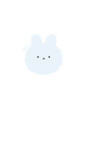 카카오톡 테마 - 몽글 블루 토끼 구름 테마