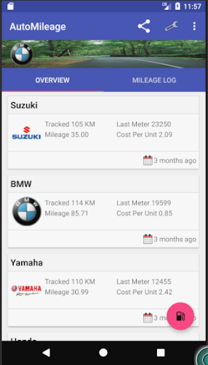 Free Mileage and Daily Fuel Price Tracker App
