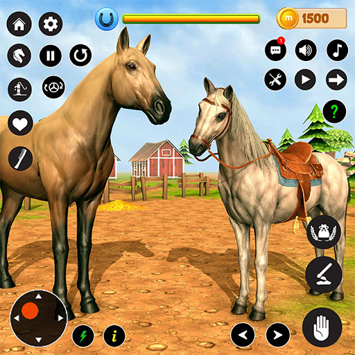 لعبة الحصان محاكاة الأسرة 3D