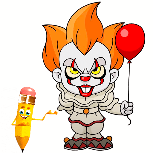 How to draw killer klown logo