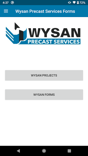 Android application Wysan Precast Services Forms screenshort