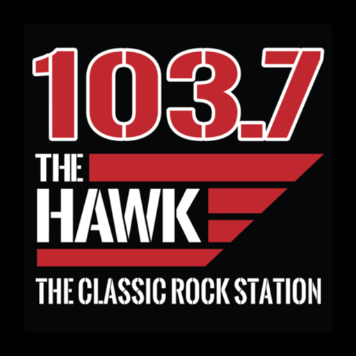 103.7 The Hawk logo