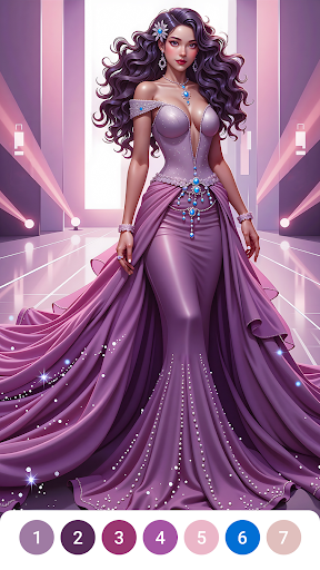 Dress Gown Color by Numbers 3