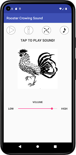 Android application Rooster Crowing Sound screenshort