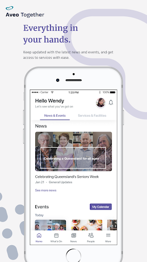 Android application Aveo Together screenshort