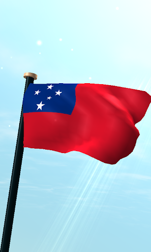 Android application Samoa Flag 3D Free Wallpaper screenshort