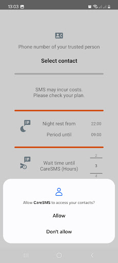 CareSMS Screen 3