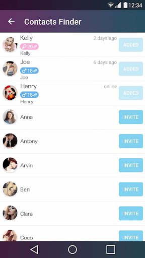 Android application Contacts Finder Plugin screenshort