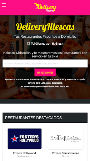 Android application Delivery Illescas screenshort