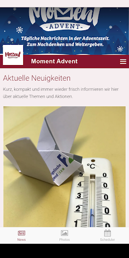 Android application MomentAdvent screenshort