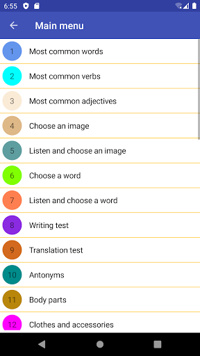 Learn French Phrases Screen 2
