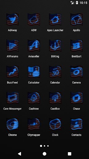 Usa Flag Blue Icon Pack Screen 2