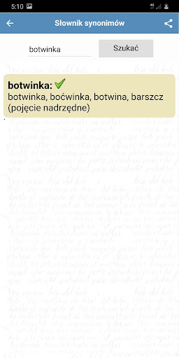 Słownik Synonimy Polskie Screen 2