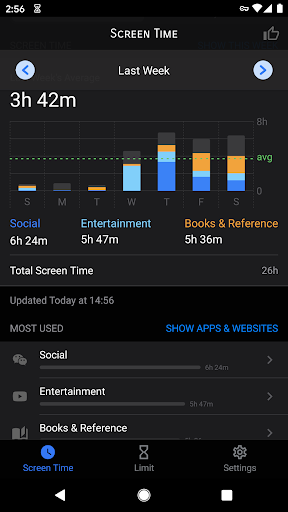 Android application Screen Time Pro Restrain yours screenshort