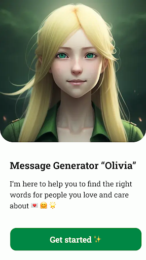 Android application AI Message Generator Olivia screenshort