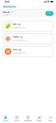 Taptilo Classroom Screen 2