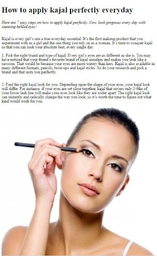 How To Apply Kajal Perfectly Screen 3