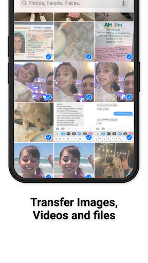Content Transfer Contacts/File Screen 3