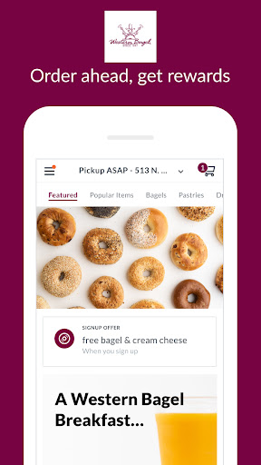 Android application Western Bagel screenshort